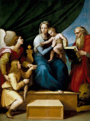 Raffaello_Sanzio_-_Sacra_Famiglia_con_Rafael,_Tobia_e_San_Girolamo,_o_Vergine_del_pesce